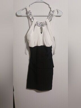City Studios Black & White Dress - Size Small